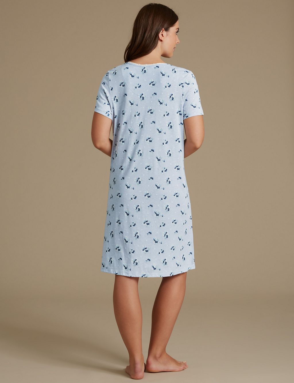 Floral Print Embroidered Nightdress 2 of 6
