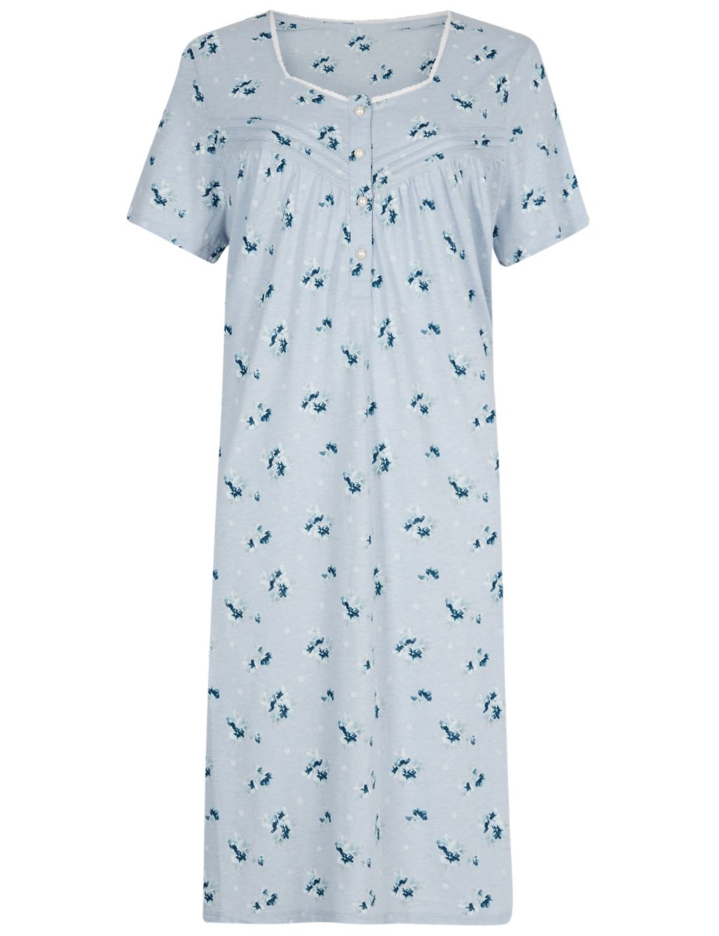 Floral Print Embroidered Nightdress 5 of 6