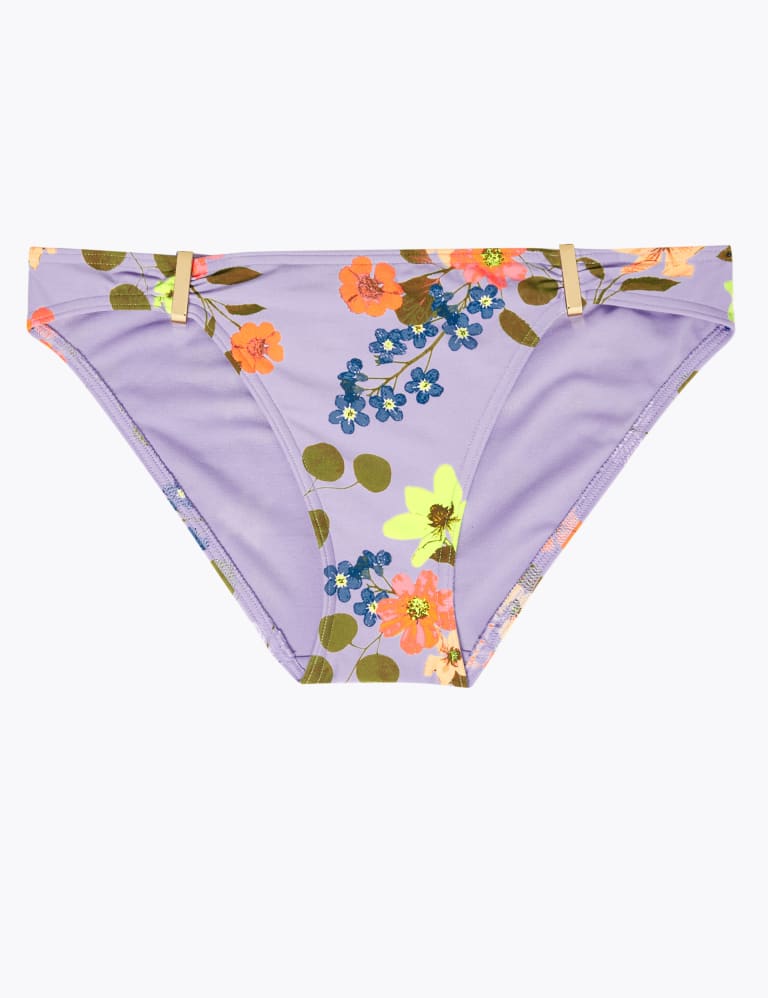 Floral Print Hardware Bikini Bottoms M&S Collection M&S