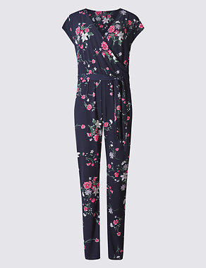 Floral Print Jumpsuit with Belt Image 2 of 4