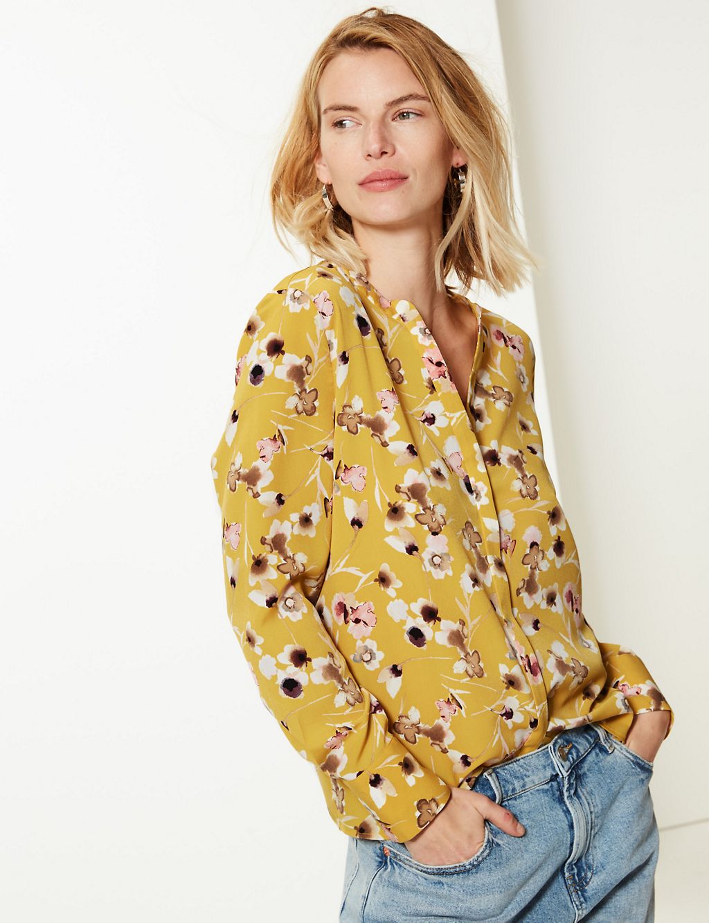 Floral Print Long Sleeve Blouse 3 of 4