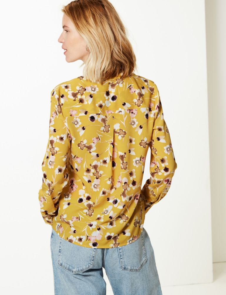 Floral Print Long Sleeve Blouse 4 of 4