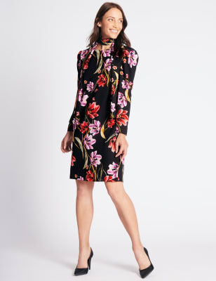 marks and spencer tunic midi dress