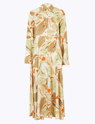 Floral Print Midi Shirt Dress | Autograph | M&S