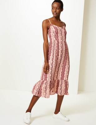 Floral slip sale midi dress