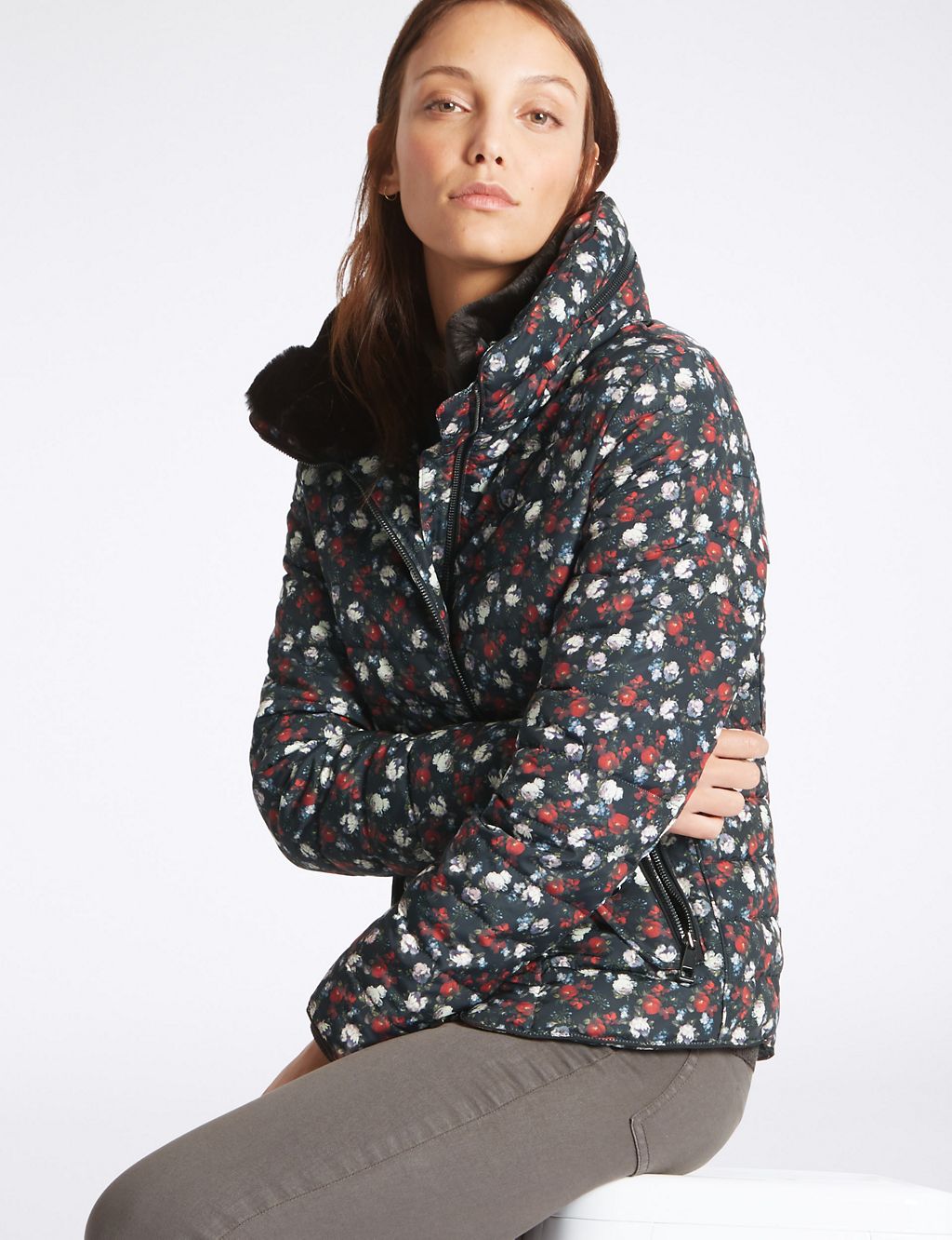 Floral Print Padded Jacket with Stormwear™ 2 of 6