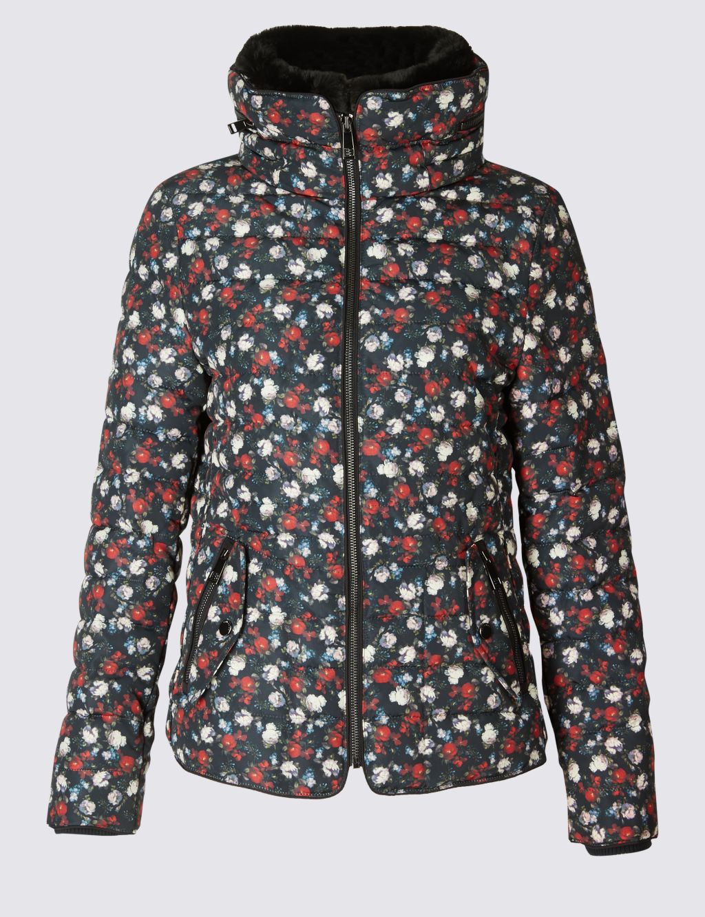 Floral Print Padded Jacket with Stormwear™ 1 of 6