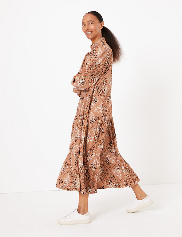 Floral Print Relaxed Midi Dress | M☀S ...