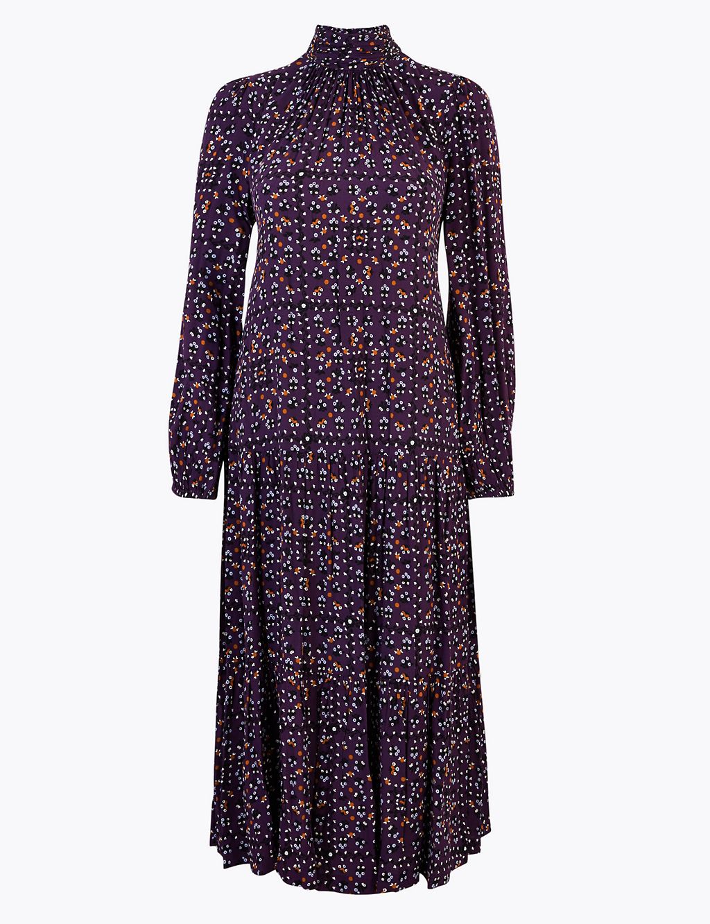 Floral Print Relaxed Midi Dress | M&S Collection | M&S