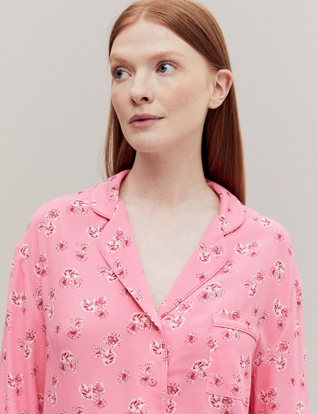 Floral Print Revere Collar Pyjama Top | M&S X GHOST | M&S