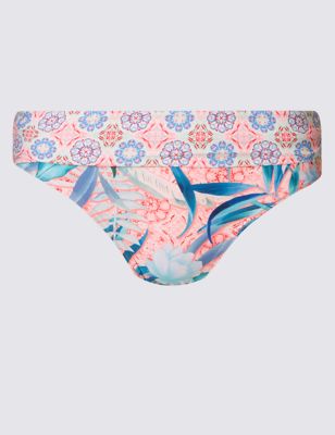 Floral Print Roll Top Hipster Bikini Bottoms Image 2 of 5