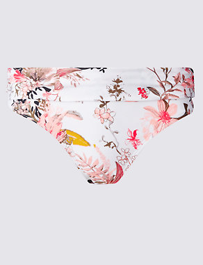 Floral Print Roll Top Hipster Bikini Bottoms Image 2 of 4