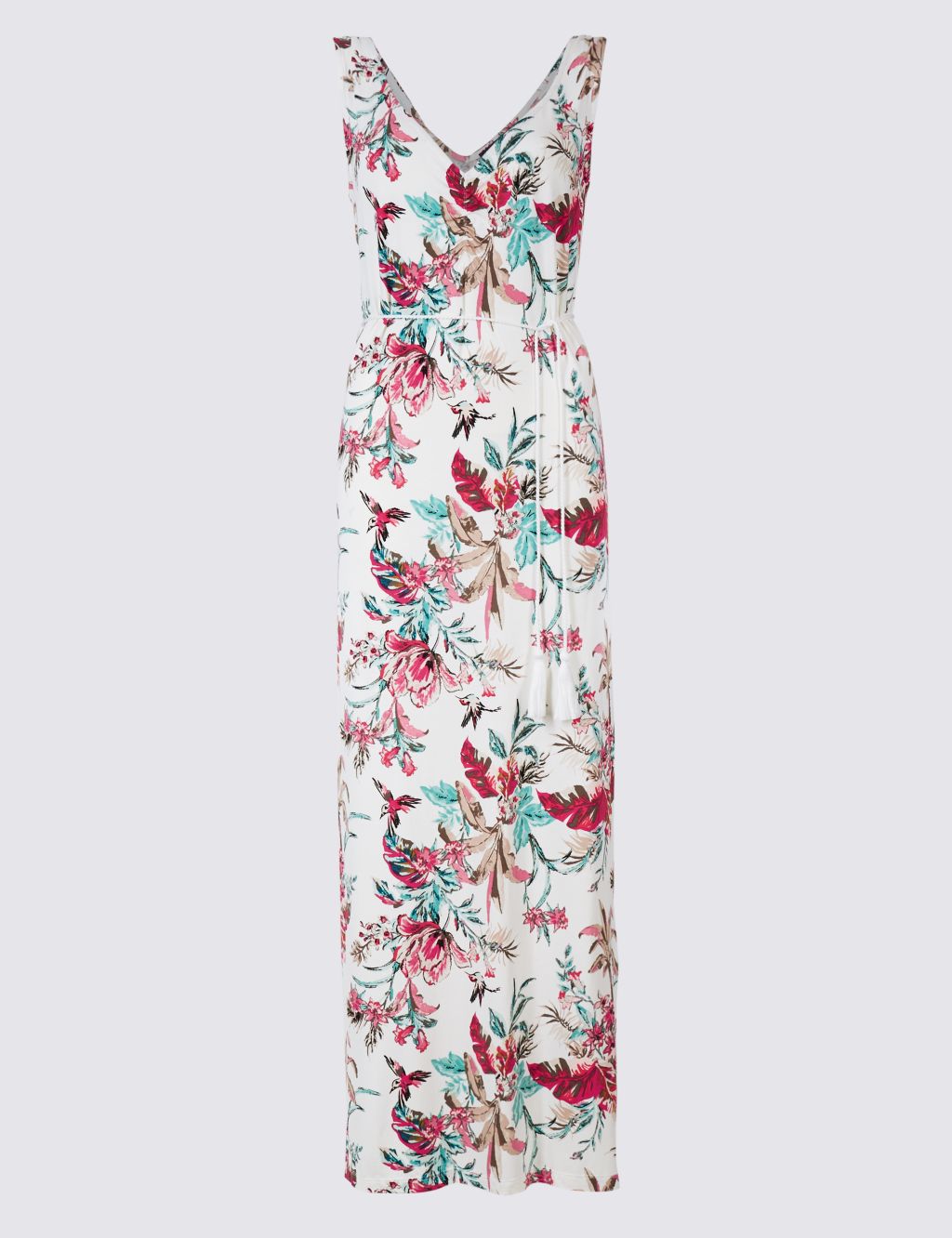 Floral Print Ruched Front Maxi Dress | M&S Collection | M&S