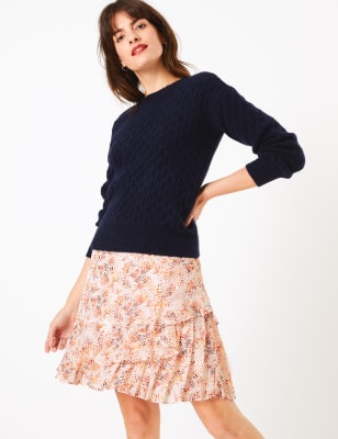 Floral a outlet line mini skirt