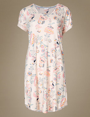 Floral Print Short Nightdress Image 2 of 3