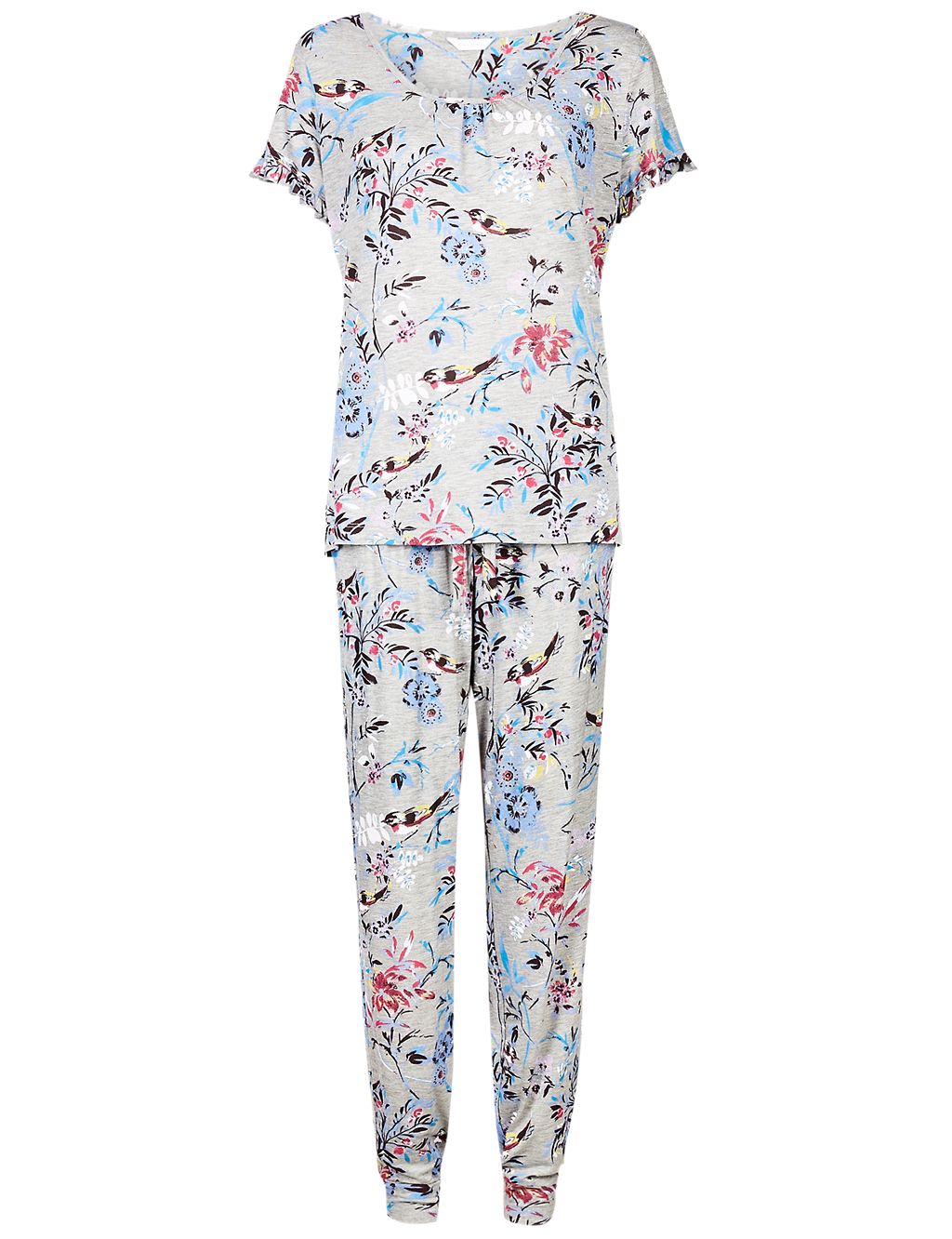 Floral Print Short Sleeve Pyjama Set 1 of 3