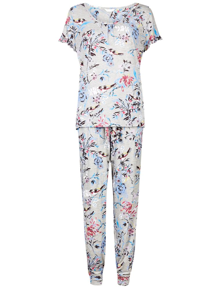 Floral Print Short Sleeve Pyjama Set 2 of 3