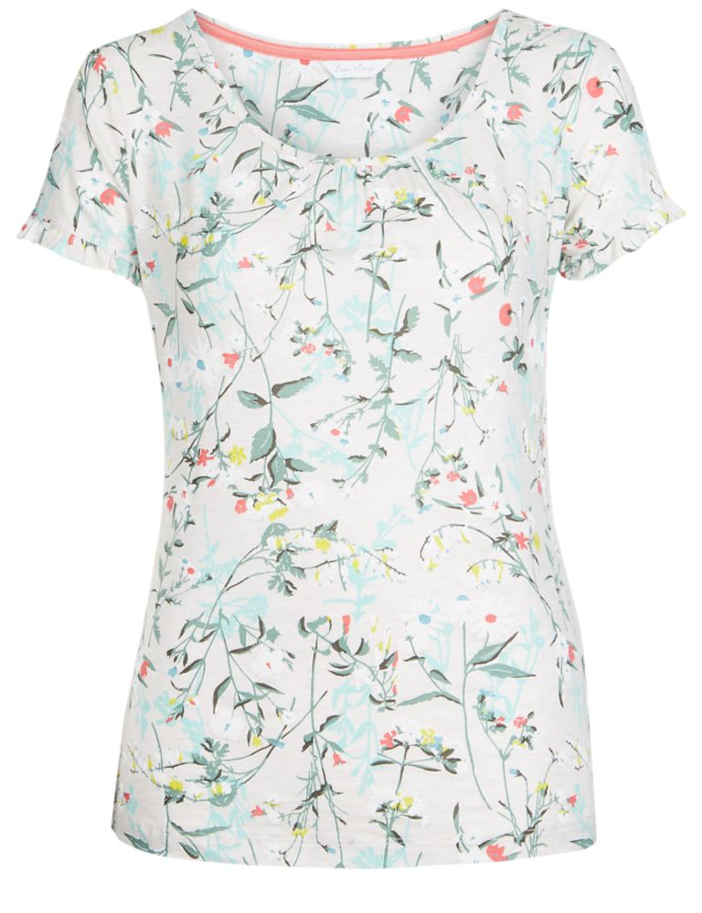 Floral Print Short Sleeve Pyjama Top 5 of 6