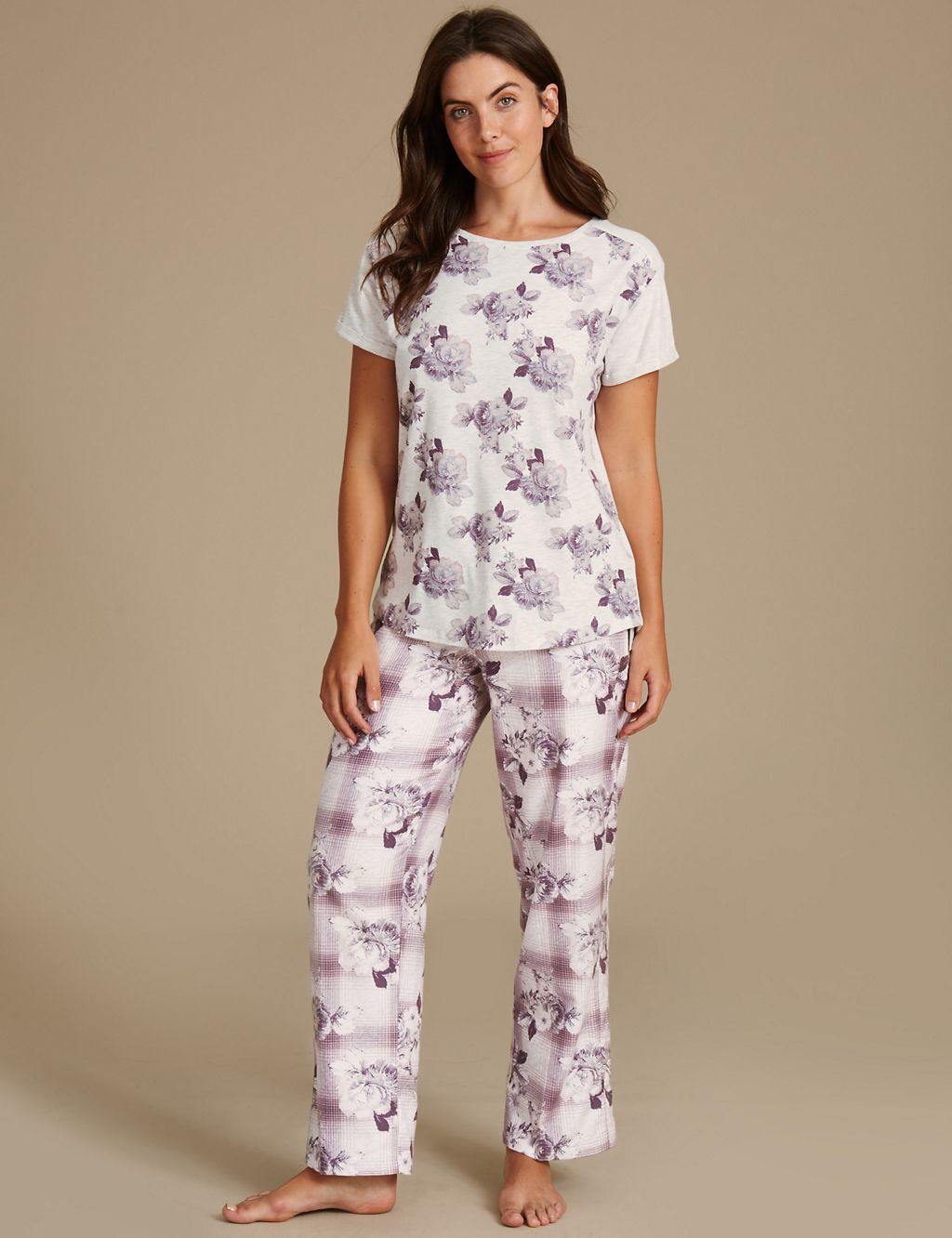 Floral Print Short Sleeve Pyjama Top 4 of 6