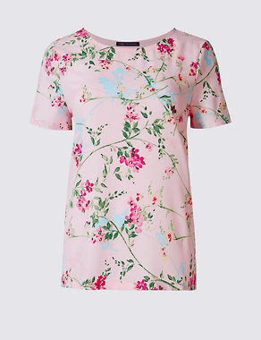 Floral Print Short Sleeve T-Shirt Image 2 of 4