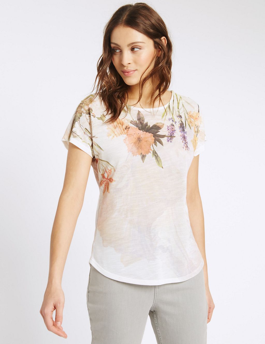 Floral Print Short Sleeve T-Shirt 3 of 4
