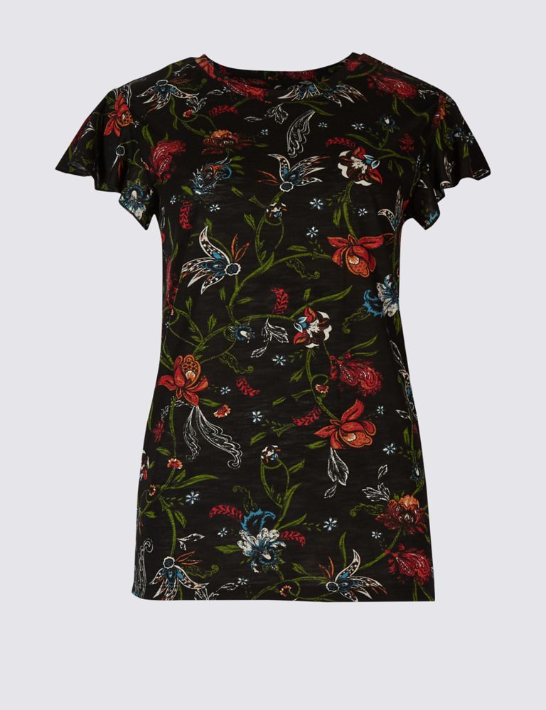Floral Print Short Sleeve T-Shirt 2 of 4