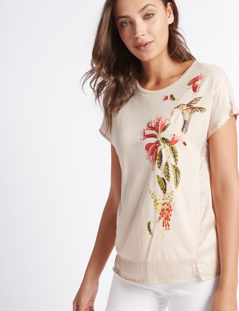 Floral Print Short Sleeve T-Shirt 3 of 4