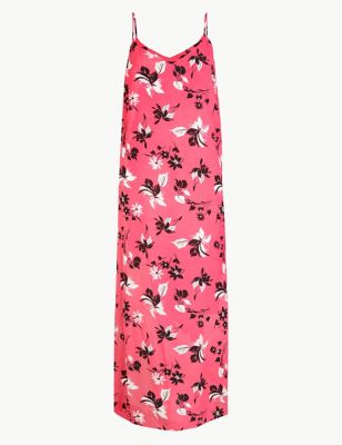 Floral Print Slip Midi Dress