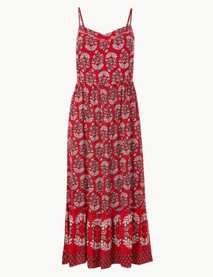Floral Print Slip Midi Dress | M&S Collection | M&S