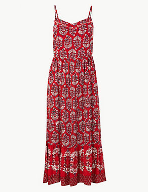 Floral Print Slip Midi Dress | M&S Collection | M&S