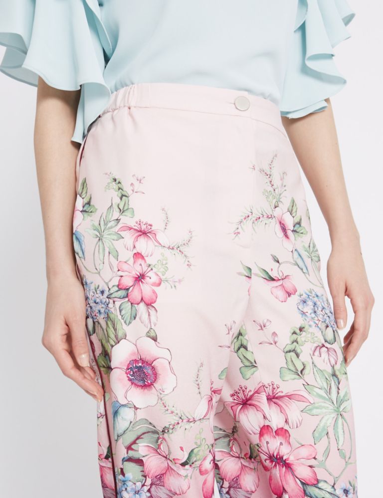 Floral Print Straight Leg Trousers 5 of 6