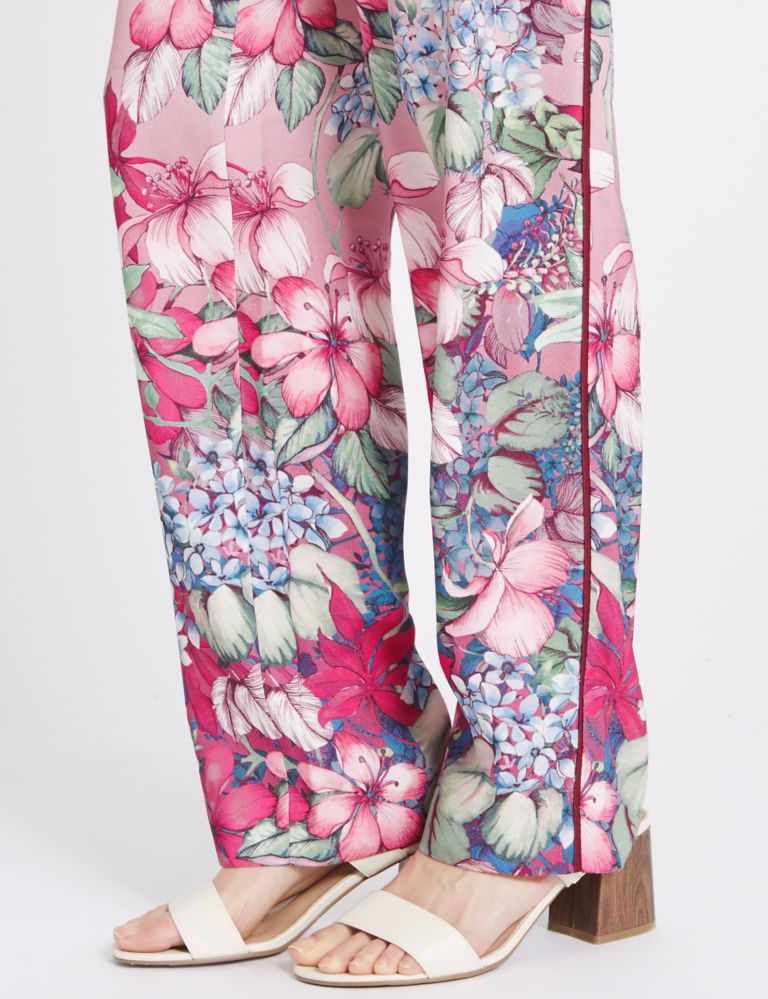 Floral Print Straight Leg Trousers 6 of 6