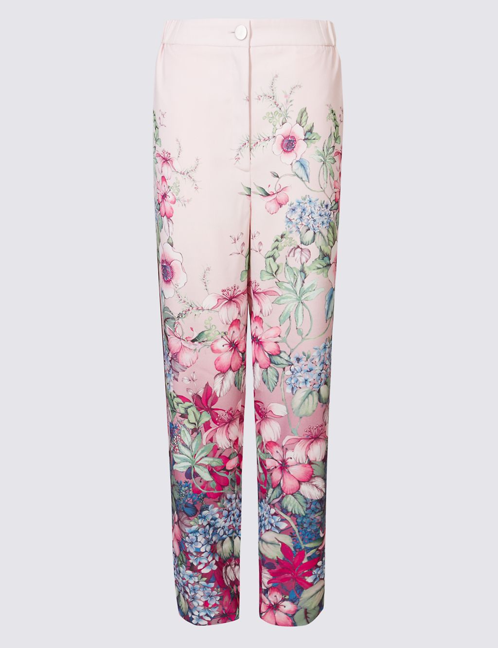 Floral Print Straight Leg Trousers 1 of 6