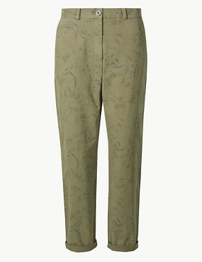 Floral Print Tapered Leg Chinos Image 2 of 5
