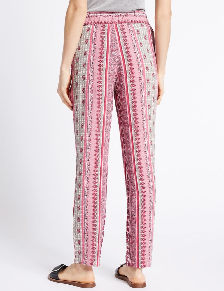 Floral Print Tapered Leg Trousers 4 of 6