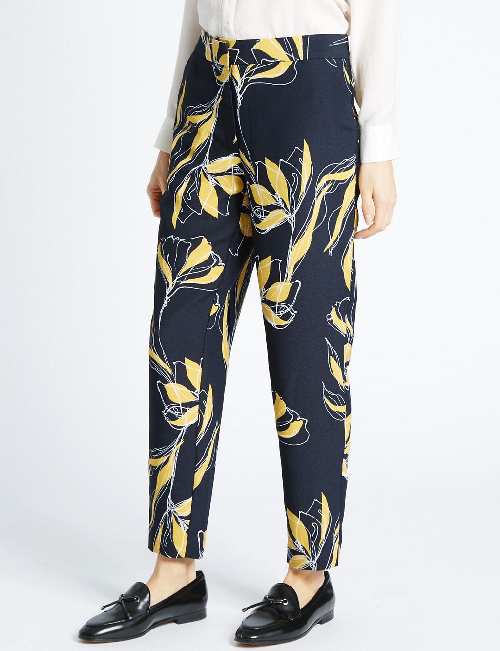 Floral Print Tapered Leg Trousers 3 of 3