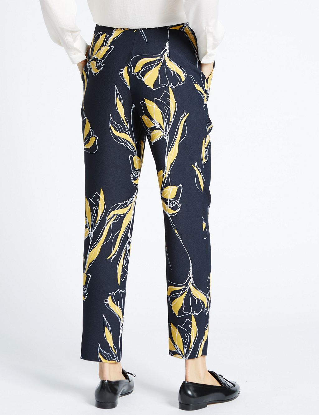 Floral Print Tapered Leg Trousers 2 of 3
