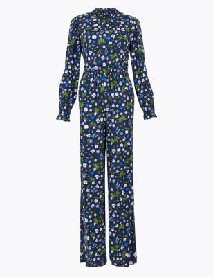 marks and spencer floral jumpsuit