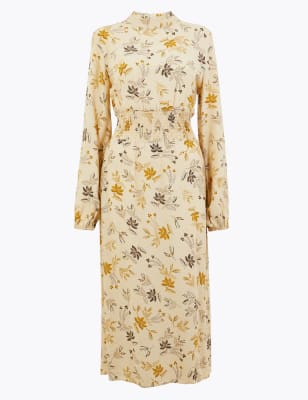 m&s waisted midi dress