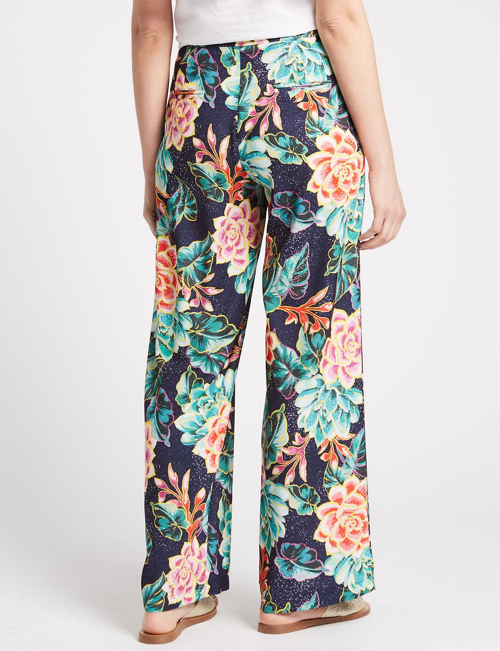 Floral Print Wide Leg Trousers 6 of 7