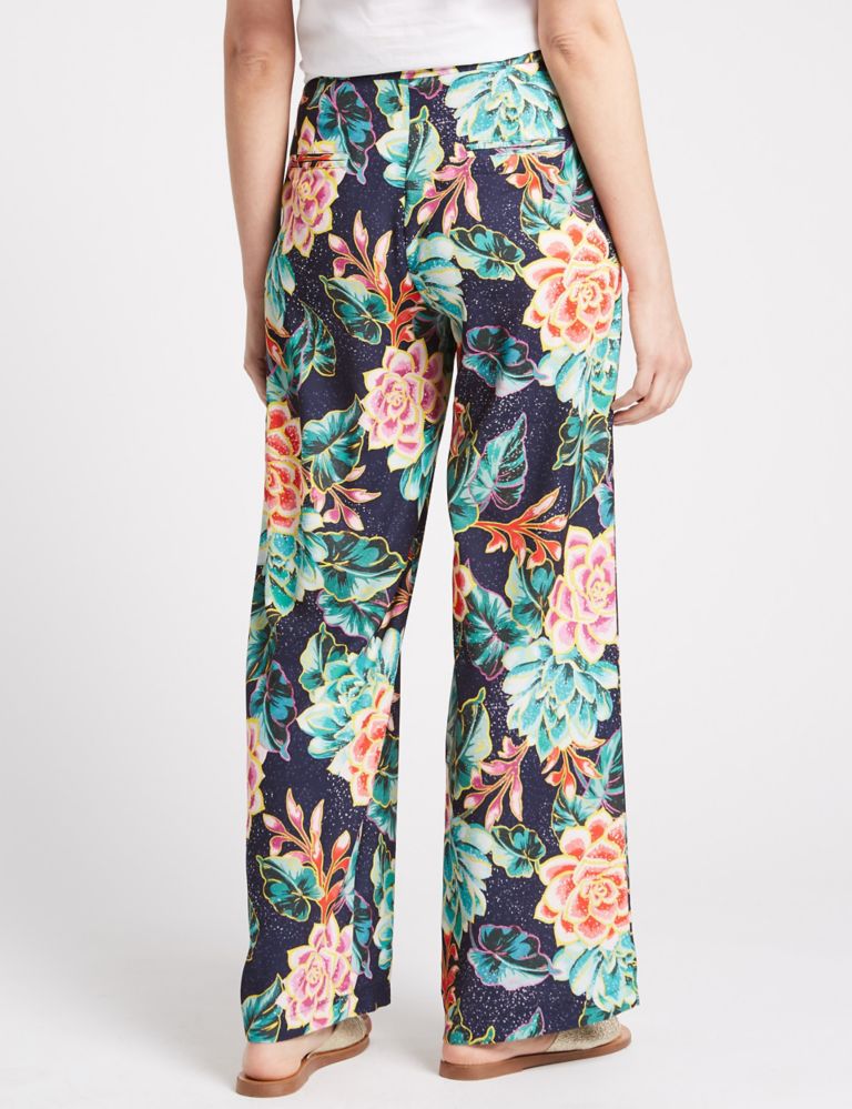 Floral Print Wide Leg Trousers 4 of 7