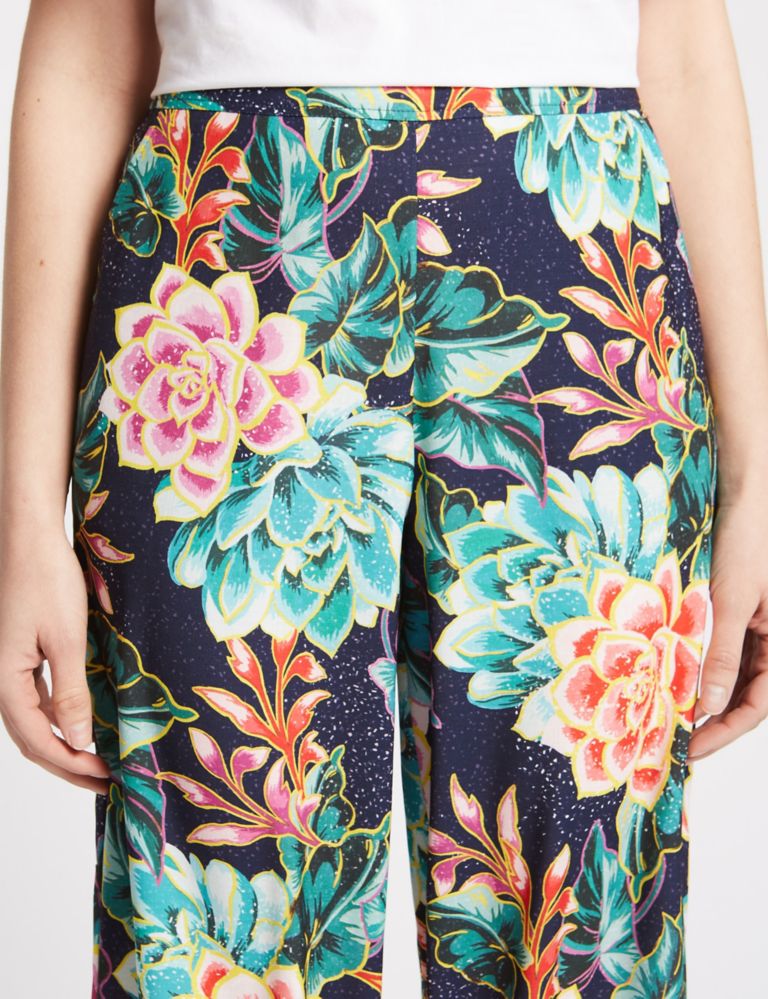 Floral Print Wide Leg Trousers 5 of 7