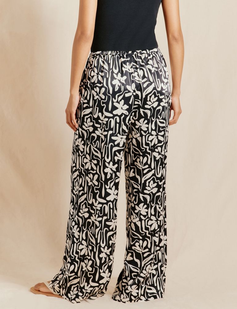 Floral Print Wide Leg Trousers 3 of 4