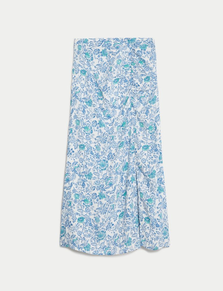 Floral Printed Midaxi A-Line Skirt 3 of 7