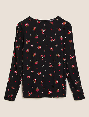 Floral Puff Sleeve Blouse Image 2 of 3