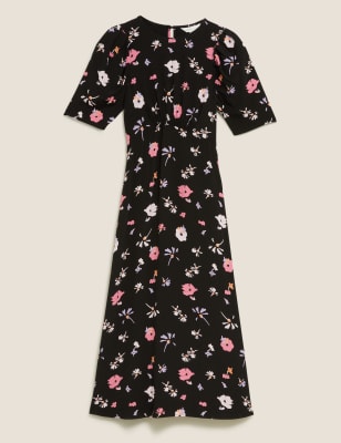 Marks and spencer on sale black floral dress