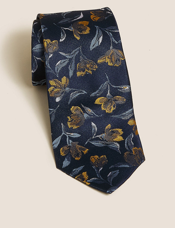 Floral Pure Silk Tie Image 1 of 2