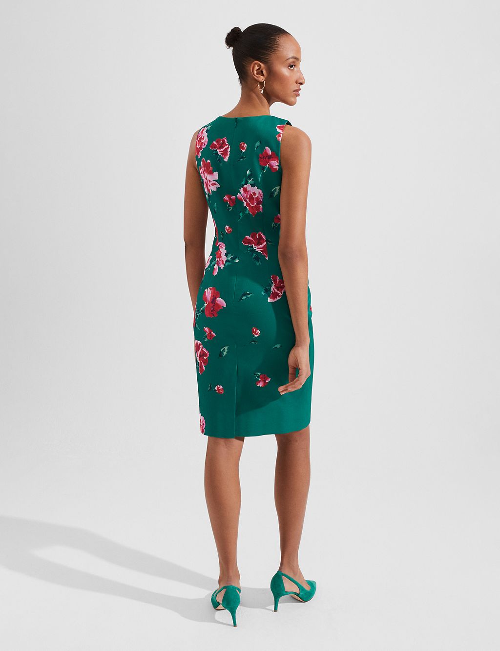 Floral Round Neck Knee Length Bodycon Dress 6 of 7