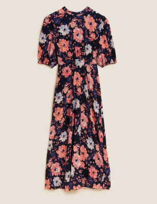 Floral Round Neck Midaxi Tea Dress | M&S Collection | M&S