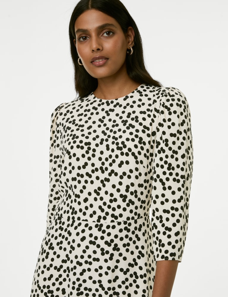 Marks and spencer black floral dress on sale